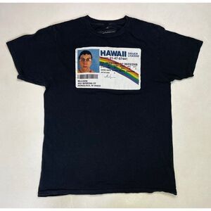 Superbad Movie McLovin Driver License Graphic T-shirt Women Medium Black